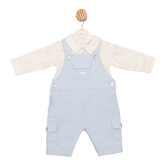MB6614A | Top & Dungaree - Ivory/Blue - Pre-Order