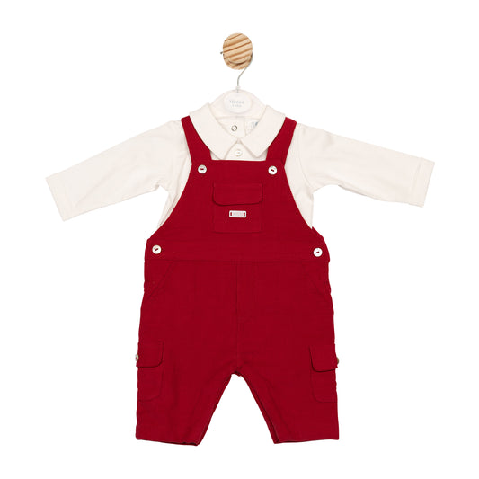 MB6628A | Top & Dungaree- Red/ Ivory- Preorder