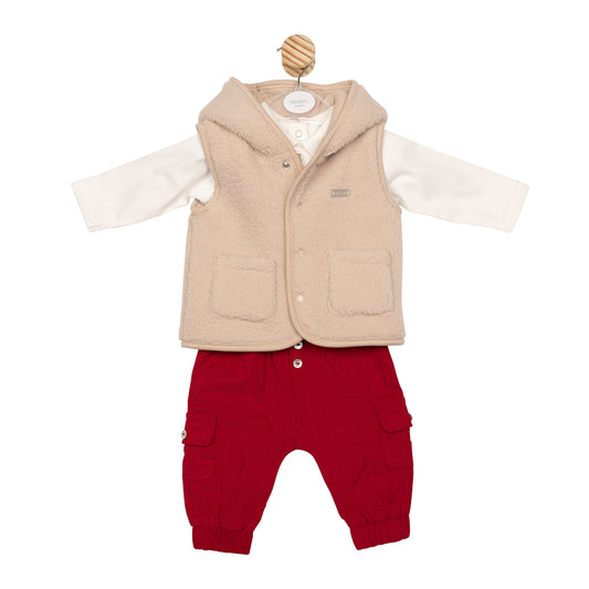 MB6630A | 3PC Set- Ivory/ Red/ Beige- Preorder