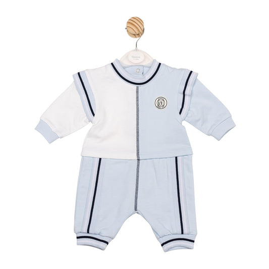 MB6651 | Romper - Blue/White/Navy - Pre-order