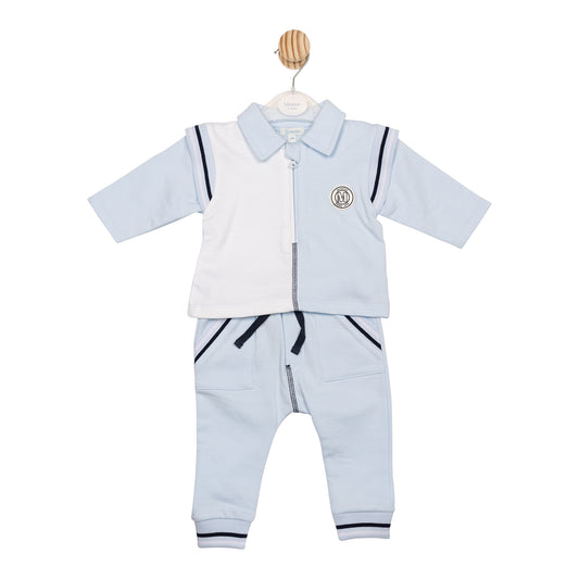 MB6655B | Polo & Jogpant - Blue/White/Navy - Pre-order