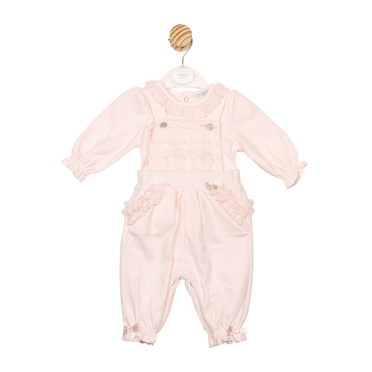 MB6725A | Top & Dungaree - Pink - Preorder