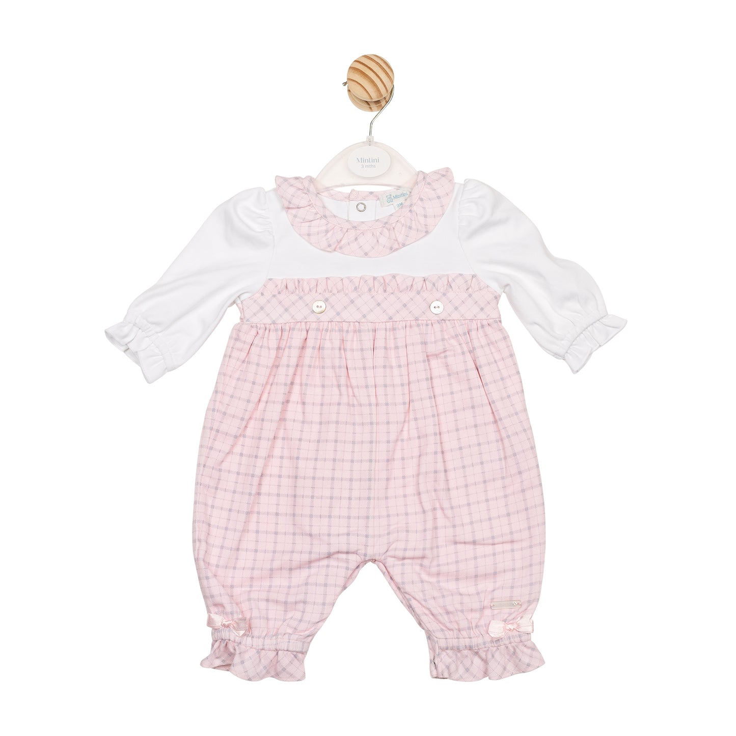 MB6728 | Romper- White/ Pink- In Stock