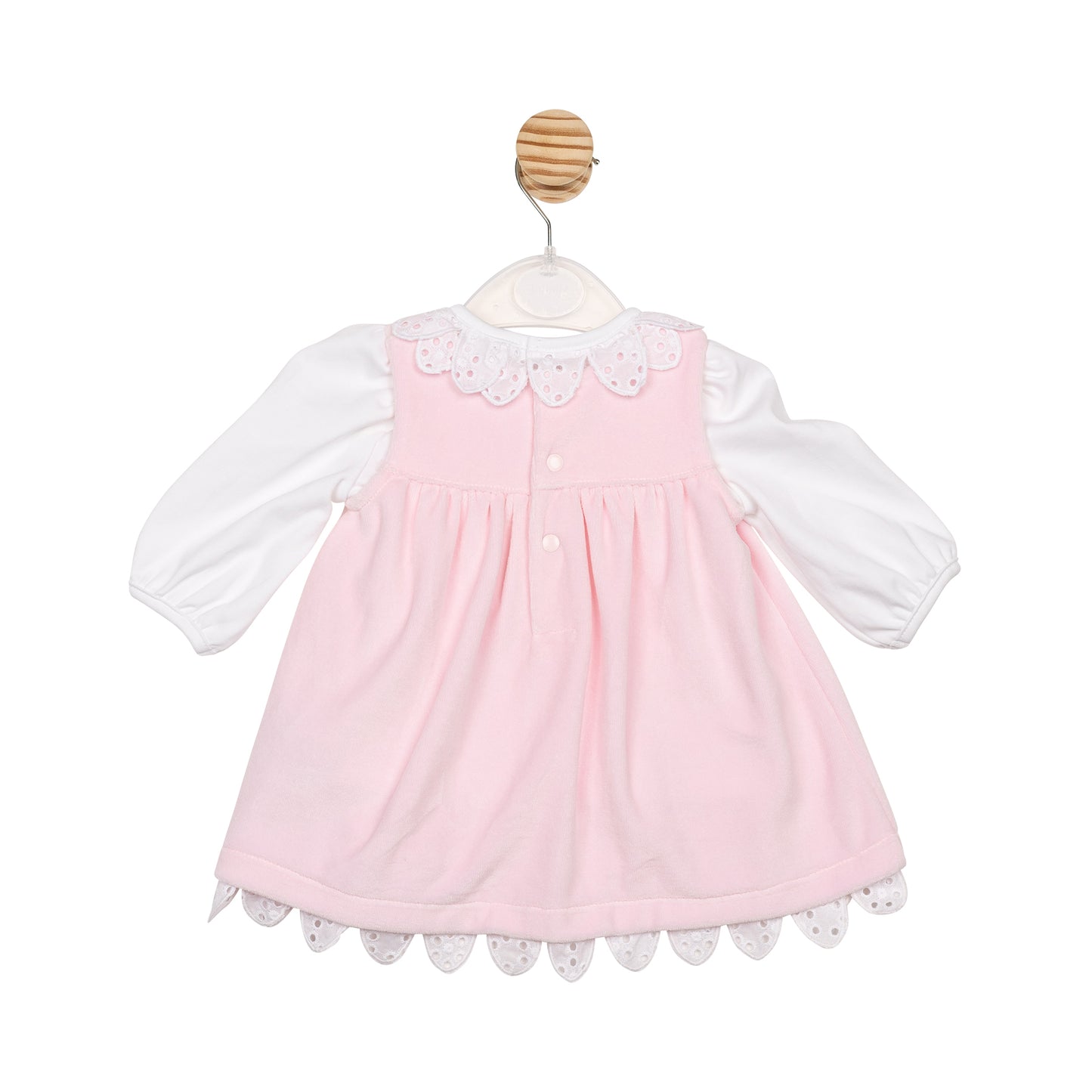 MB6753A | Top & Pinafore - White/Pink- Pre Order