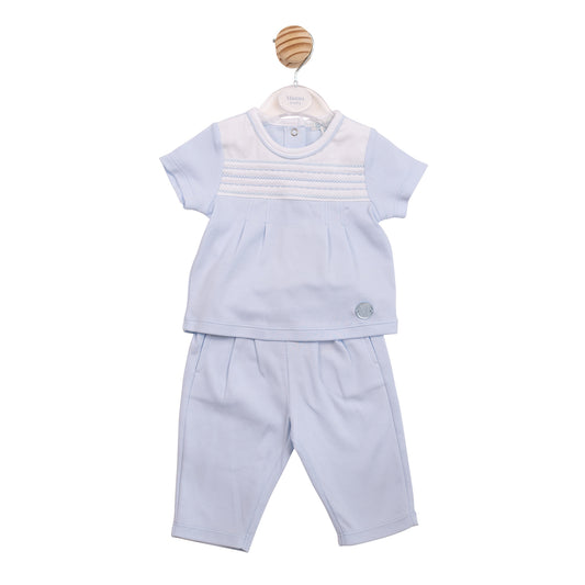 MB6885 - Top and Trouser - Blue Smocking