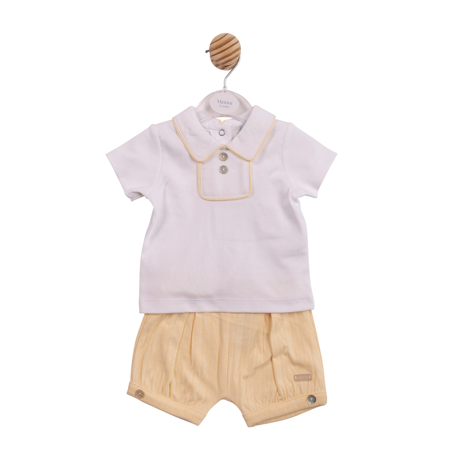 MB6900A - Top and Bloomer Short - White Lemon Jacquard-In Stock
