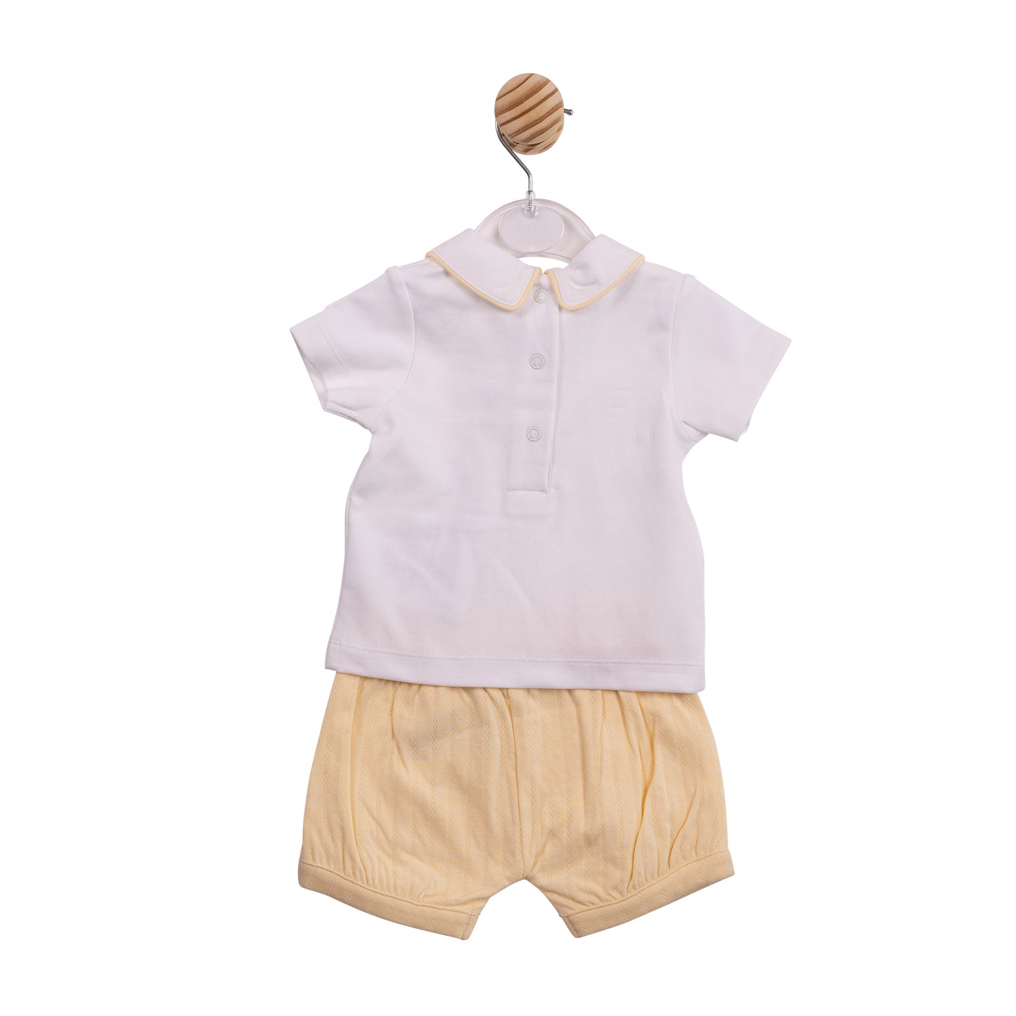 MB6900A - Top and Bloomer Short - White Lemon Jacquard-In Stock