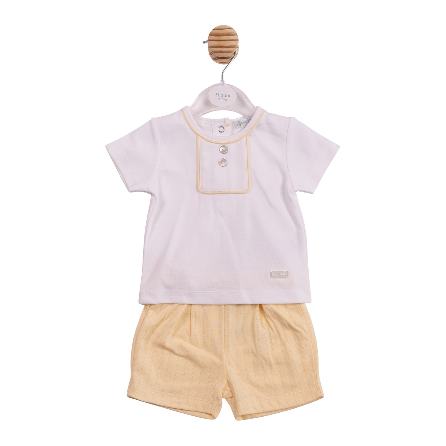 MB6901 - Top and Short - White Lemon Jacquard-In Stock