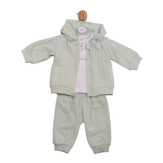 MB6909A - 3pc Jogset - White Pistachio Jacquard-In Stock