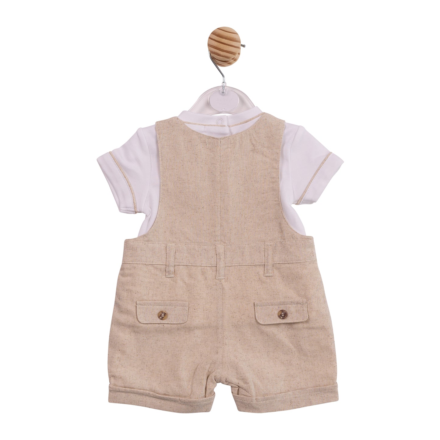 MB6948 - Top and Short Dungaree - Cotton Linen-In Stock