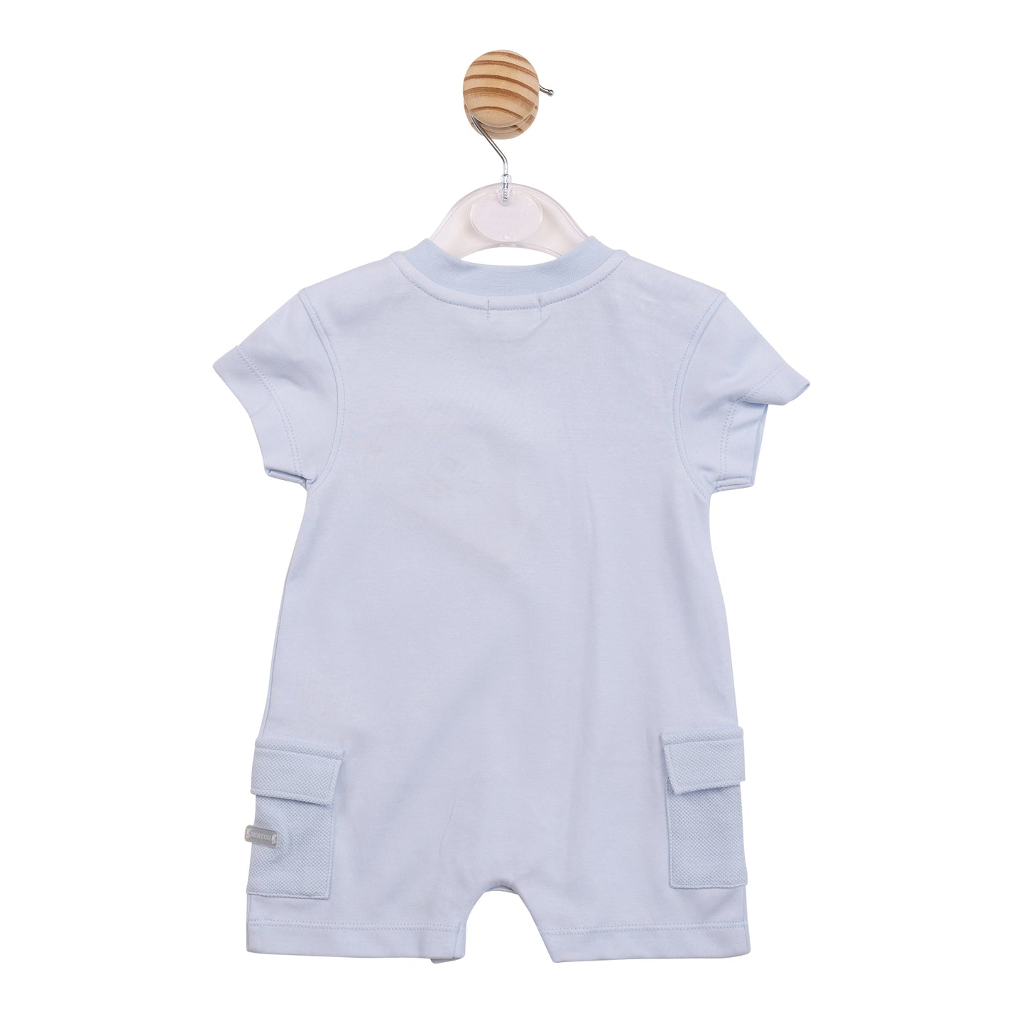 MB6954 - Romper - Blue Interlock Pique-In Stock