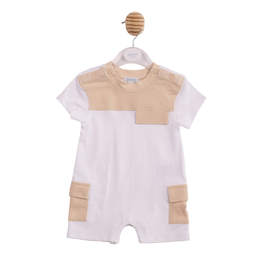 MB6963 - Romper - Beige Interlock Pique