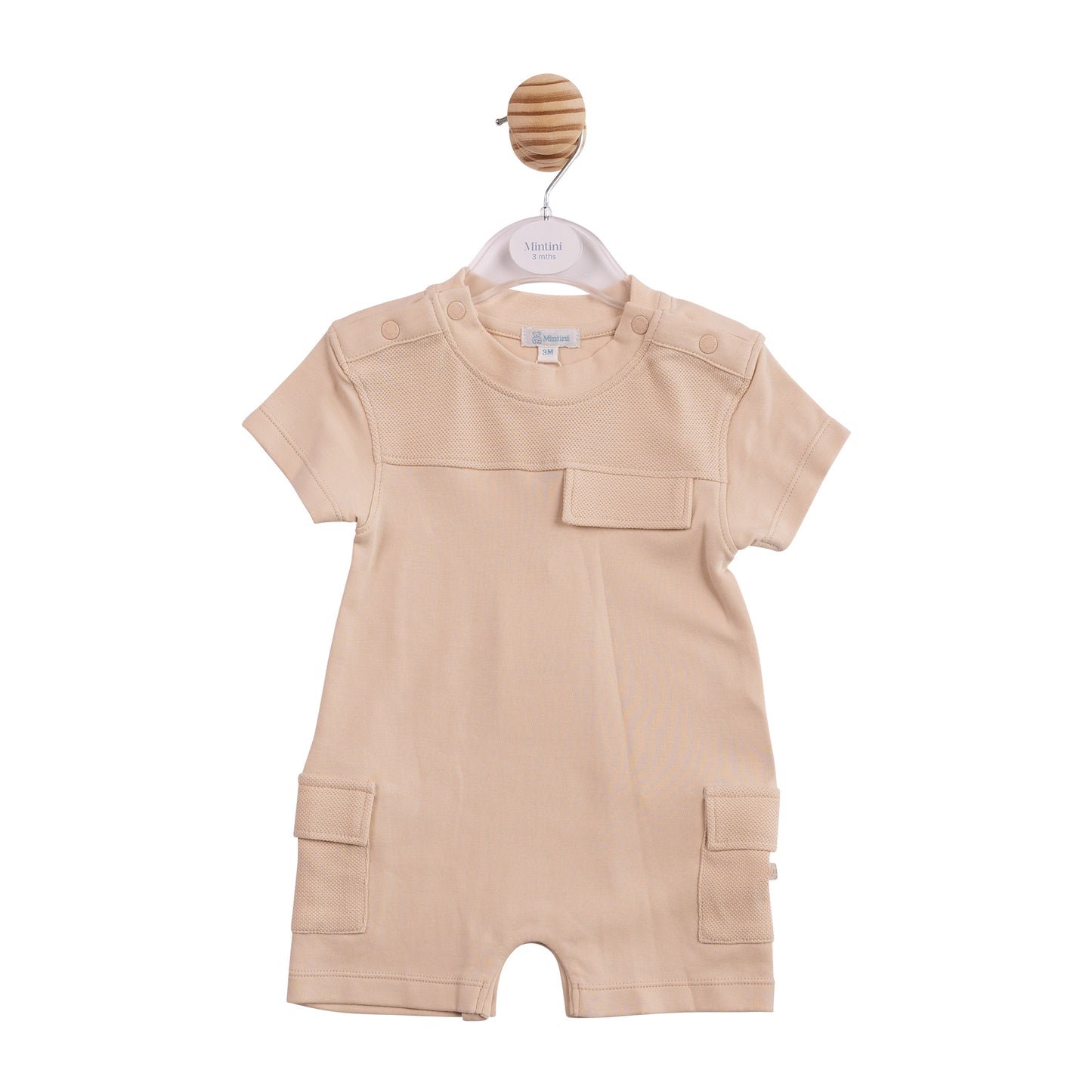 MB6964 - Romper - Beige Interlock Pique
