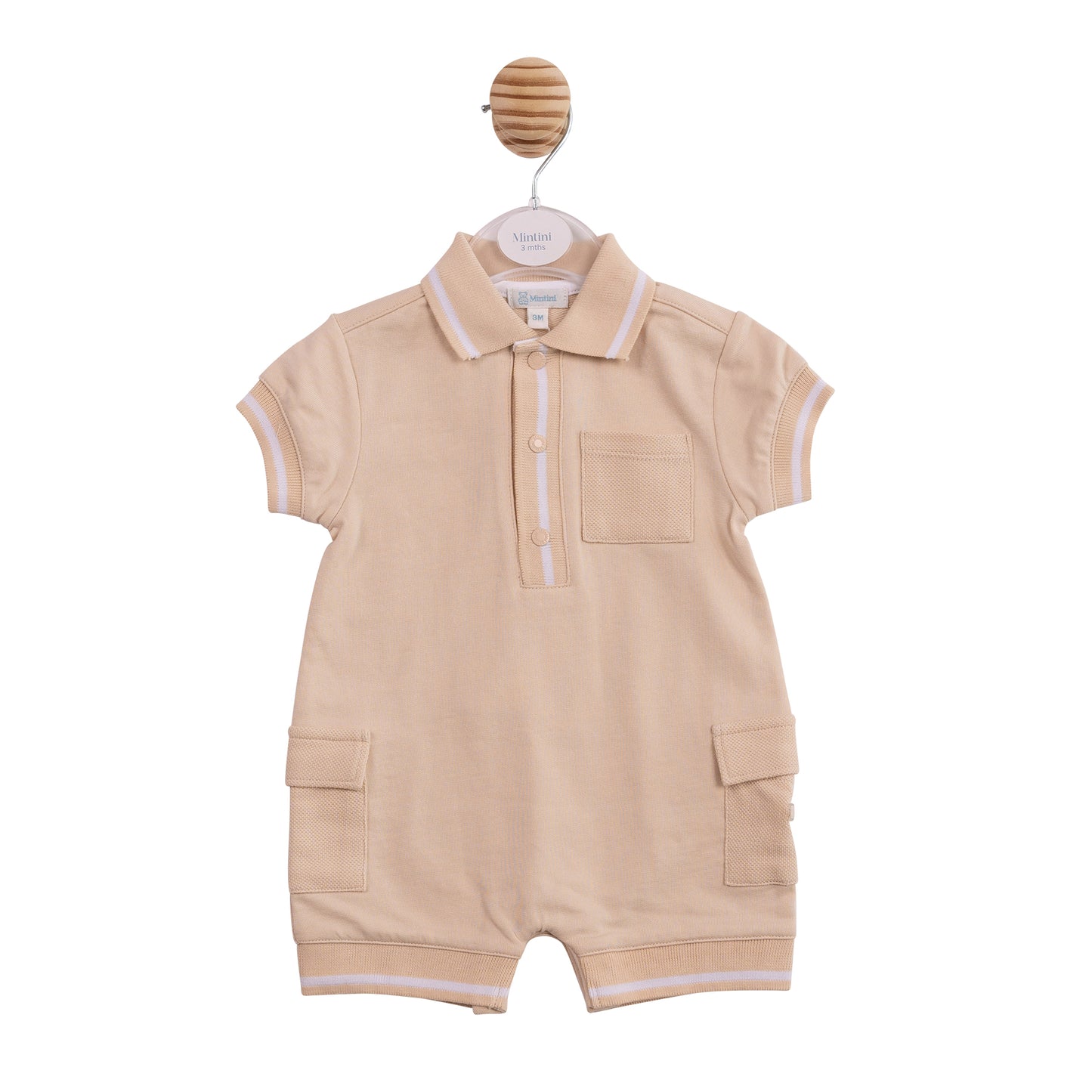 MB6965 - Romper - Beige Interlock Pique