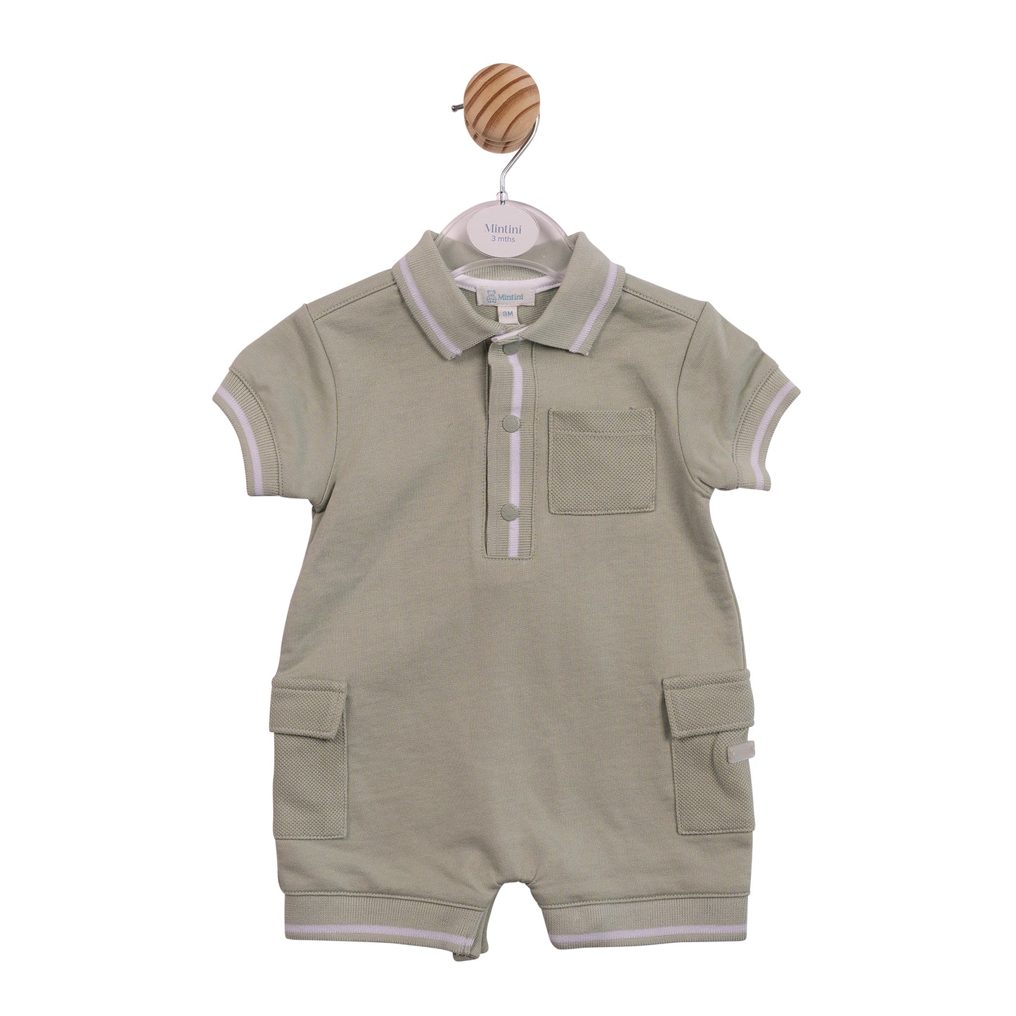 MB6975 - Romper - Sage Interlock Pique