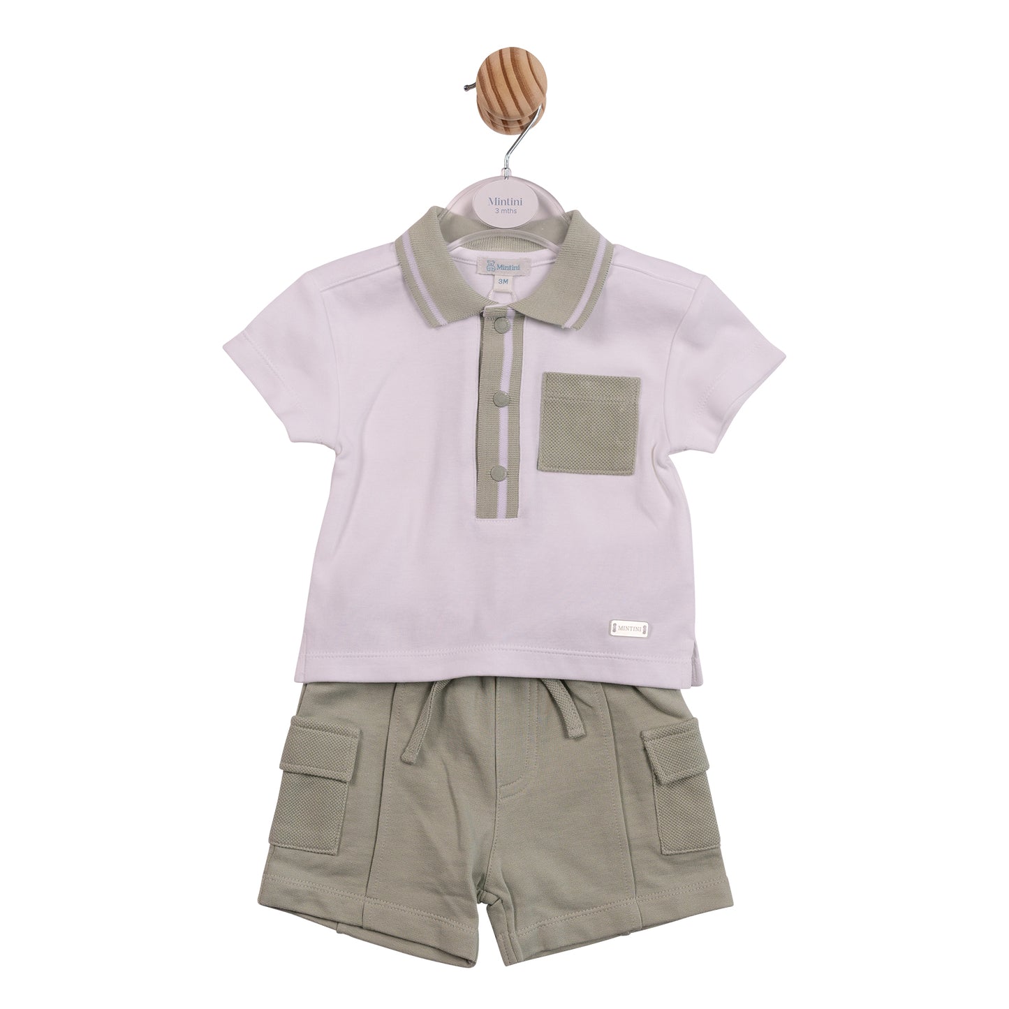 MB6977 - Polo and Shorts - Sage Interlock Pique-In Stock