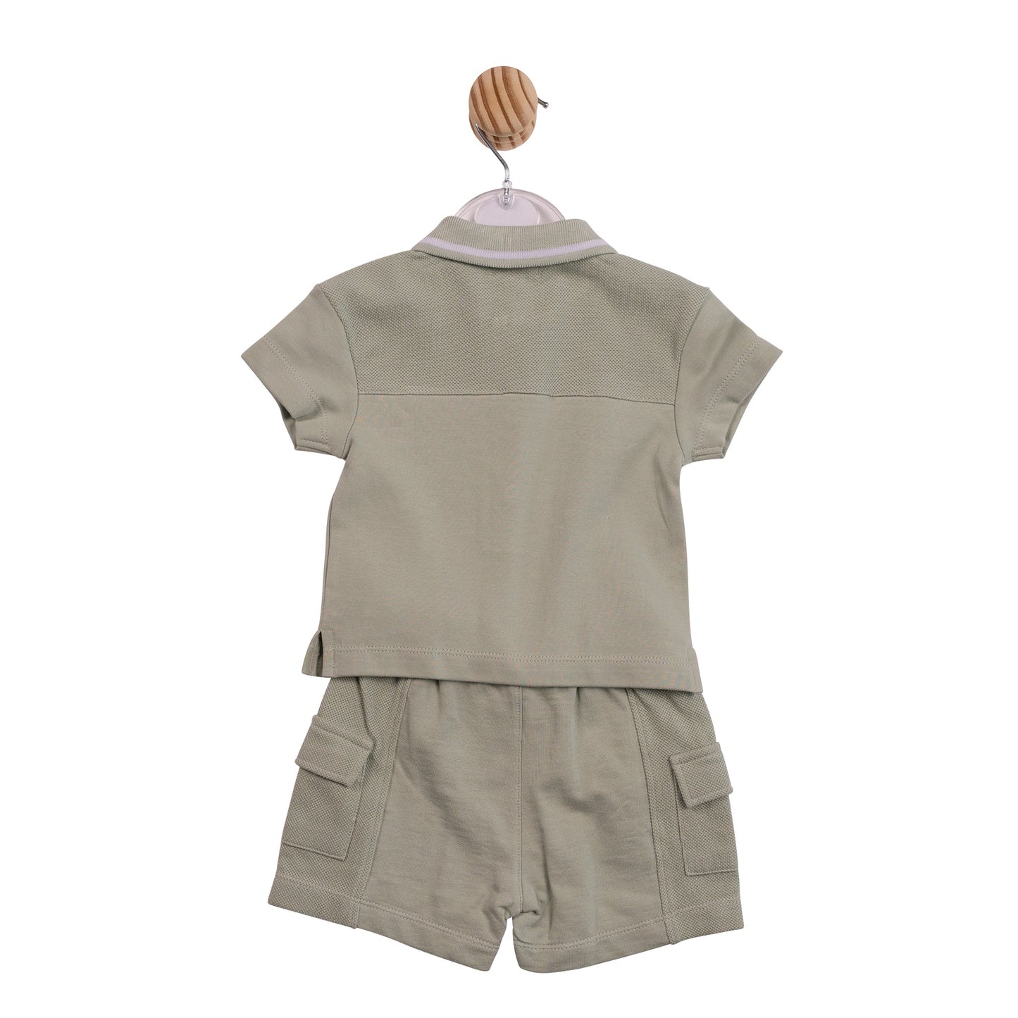 MB6978A - Polo and Shorts Set - Sage Interlock Pique