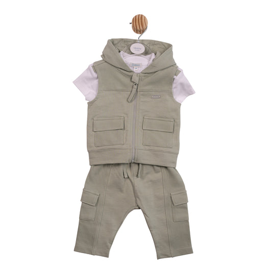 MB6979B - Top Trouser and Gilet - Sage Interlock Pique