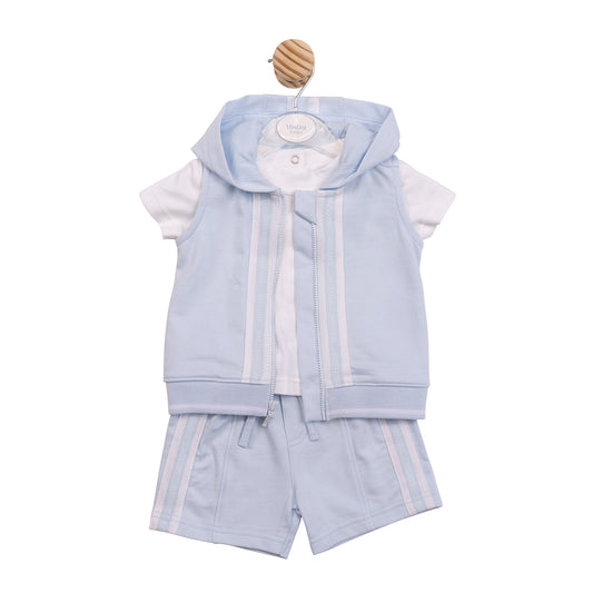 MB6985B - Top Short & Gilet - Blue Tape