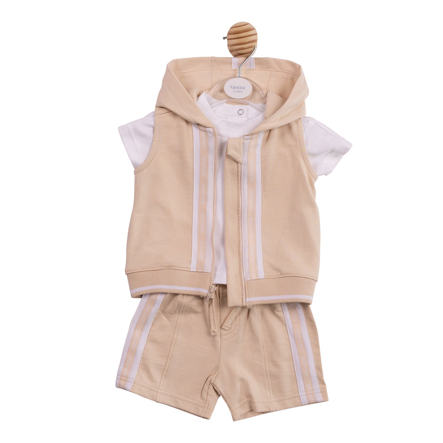 MB6993 - Top Short and Gilet - Beige Tape-In Stock