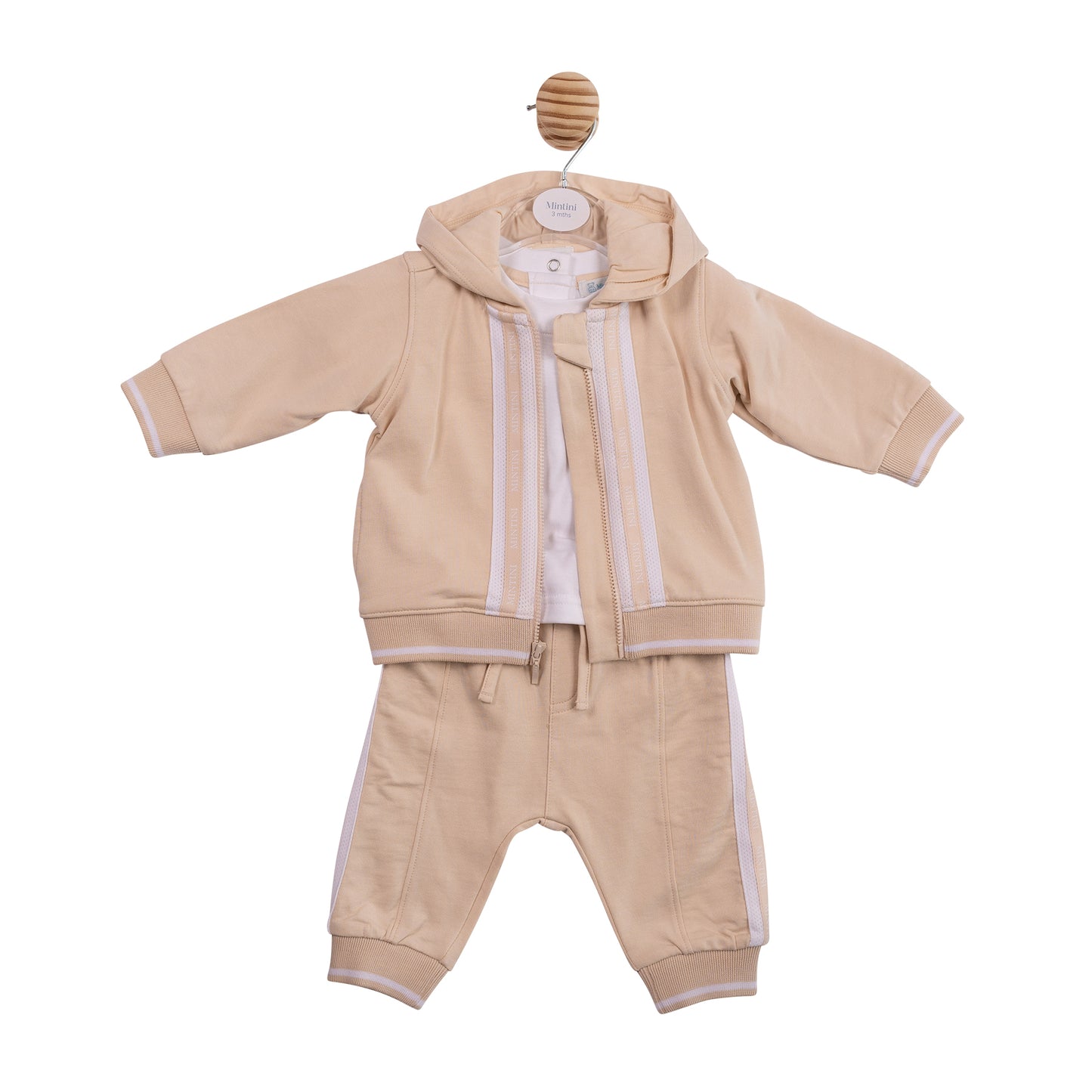 MB6996 - 3PC Jogset - Beige Tape-In Stock