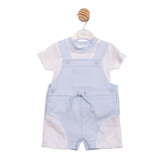 MB7006A - Top and Short Dungaree - Blue Rubber M-In Stock