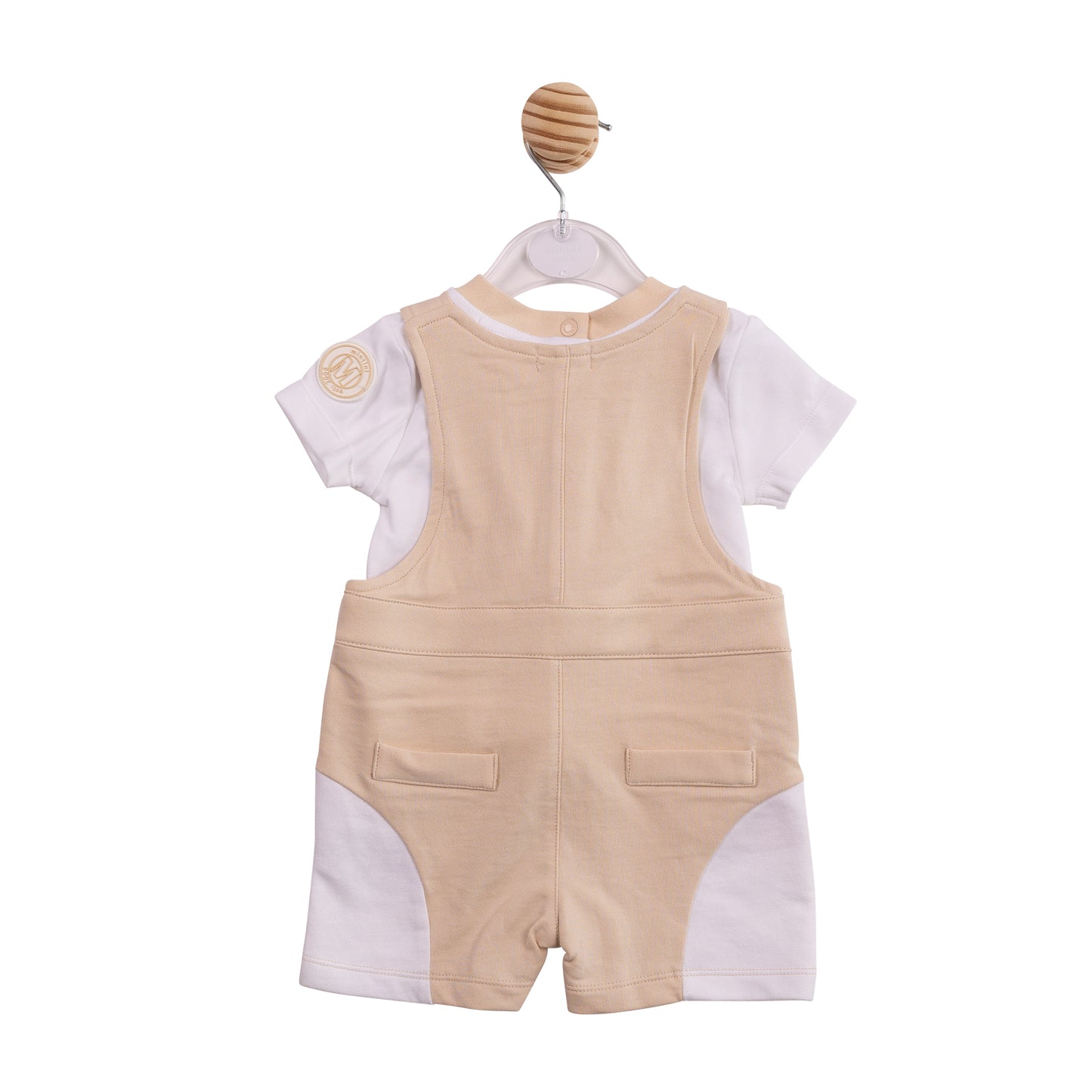 MB7012A - Top and Short Dungaree - Beige Rubber M