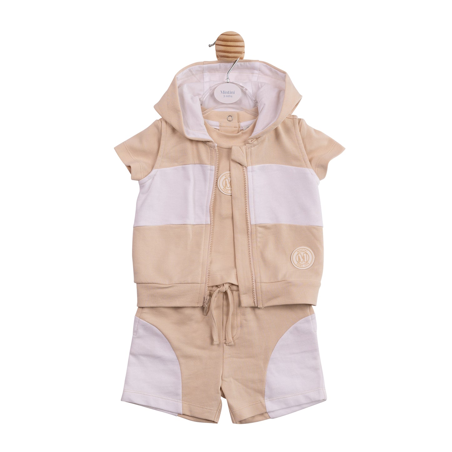 MB7014B - Top Short and Gilet - Beige Rubber M