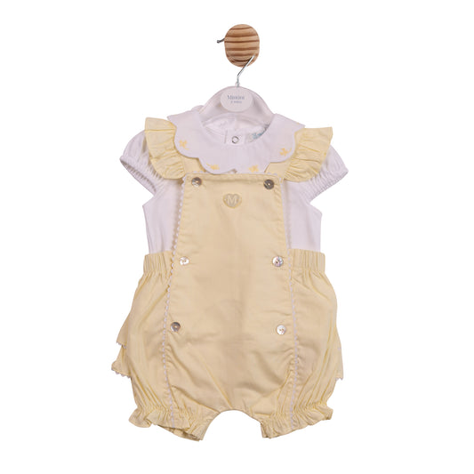MB7039 - Top & Bloomer Dungaree - Lemon Butterfly-In Stock