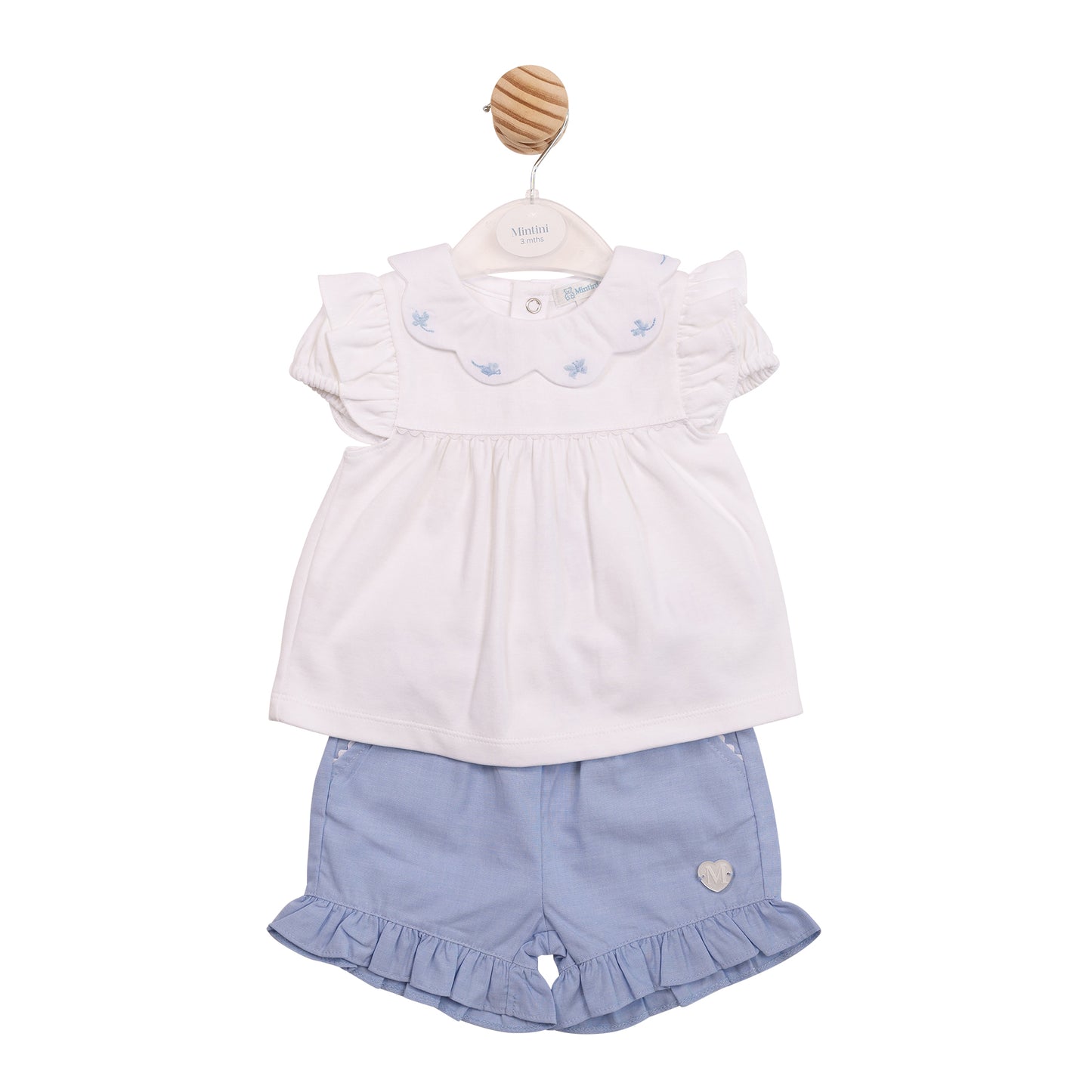 MB7050 - Top & Short - Blue Butterfly-In Stock