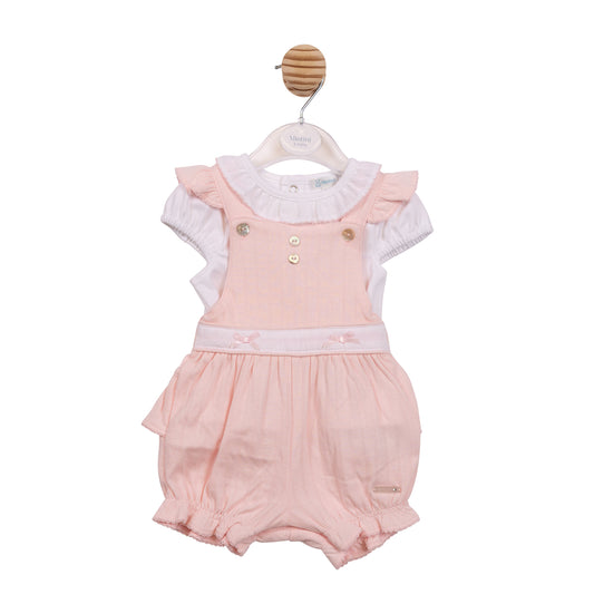 MB7055 - Top & Romper - Pink Jacquard Knit-In Stock
