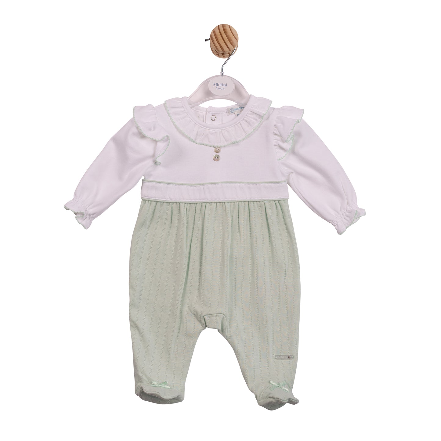 MB7066 - All In One- White/ Pistachio Jacquard Knit-In Stock