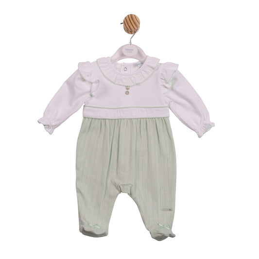 MB7066 - All In One- White/ Pistachio Jacquard Knit-In Stock