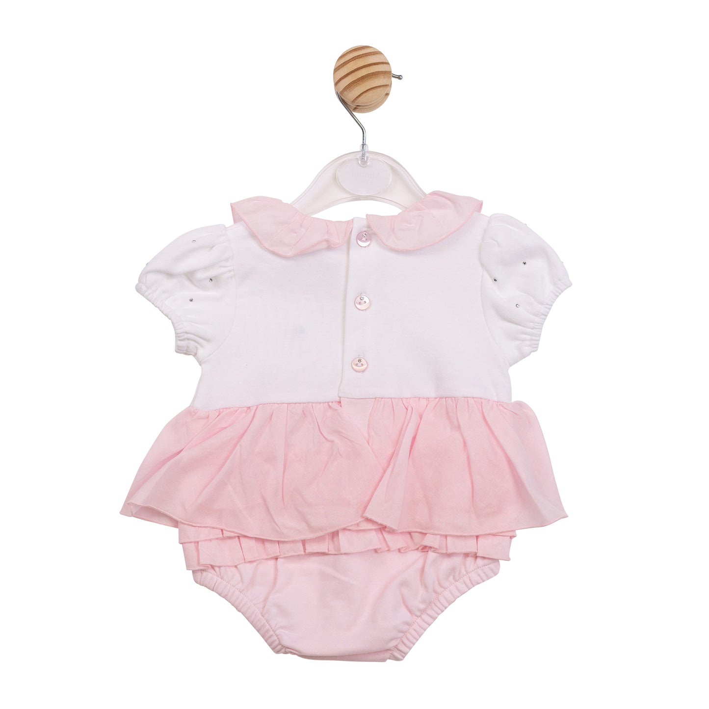 MB7091 - Romper - White / Pink Diamante-In Stock