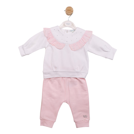 MB7098 - Jogset - White/Pink Diamante-In Stock