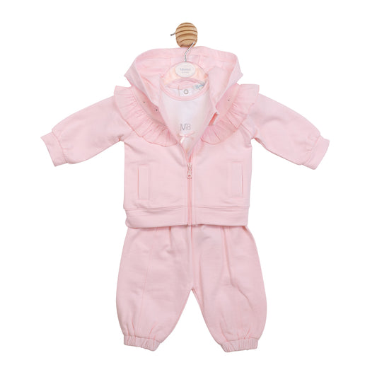 MB7101B - 3pc Jogset - Pink/White Diamante-In Stock