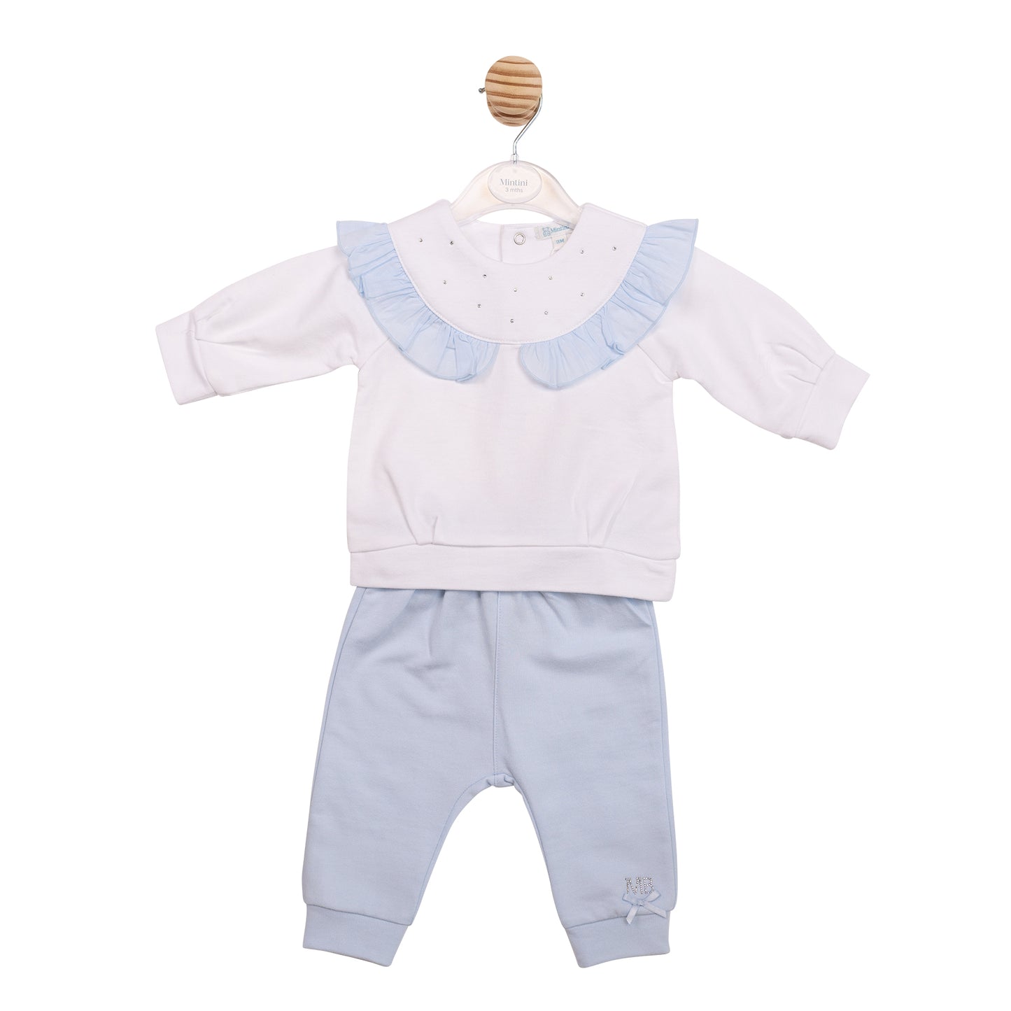MB7124B - Jogset - White/ Blue Diamante-In Stock
