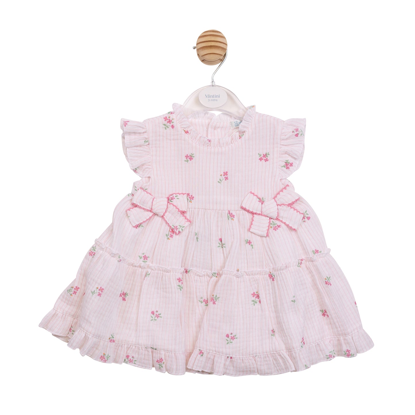 MB7149 - Dress - Pink Crinkle Floral-In Stock