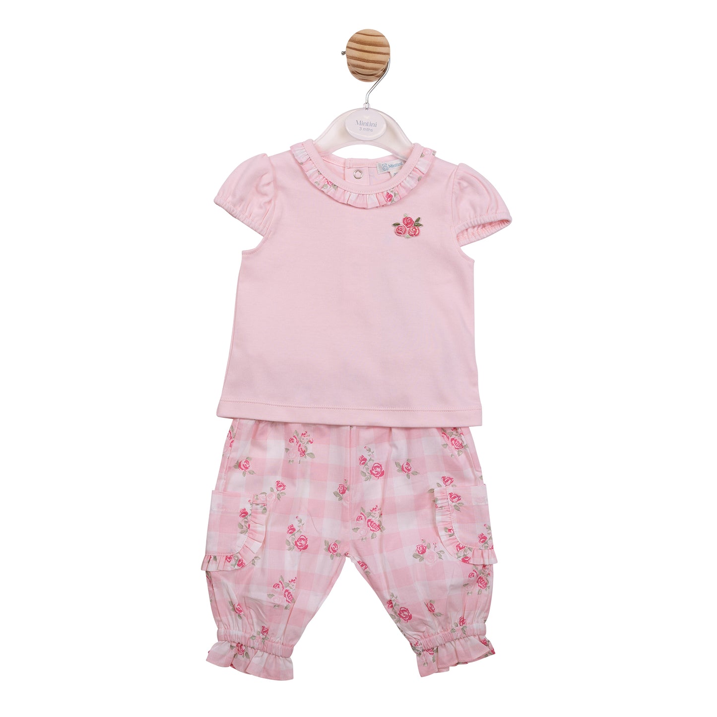 MB7162B - Top & Trouser - Pink Gingham-In Stock