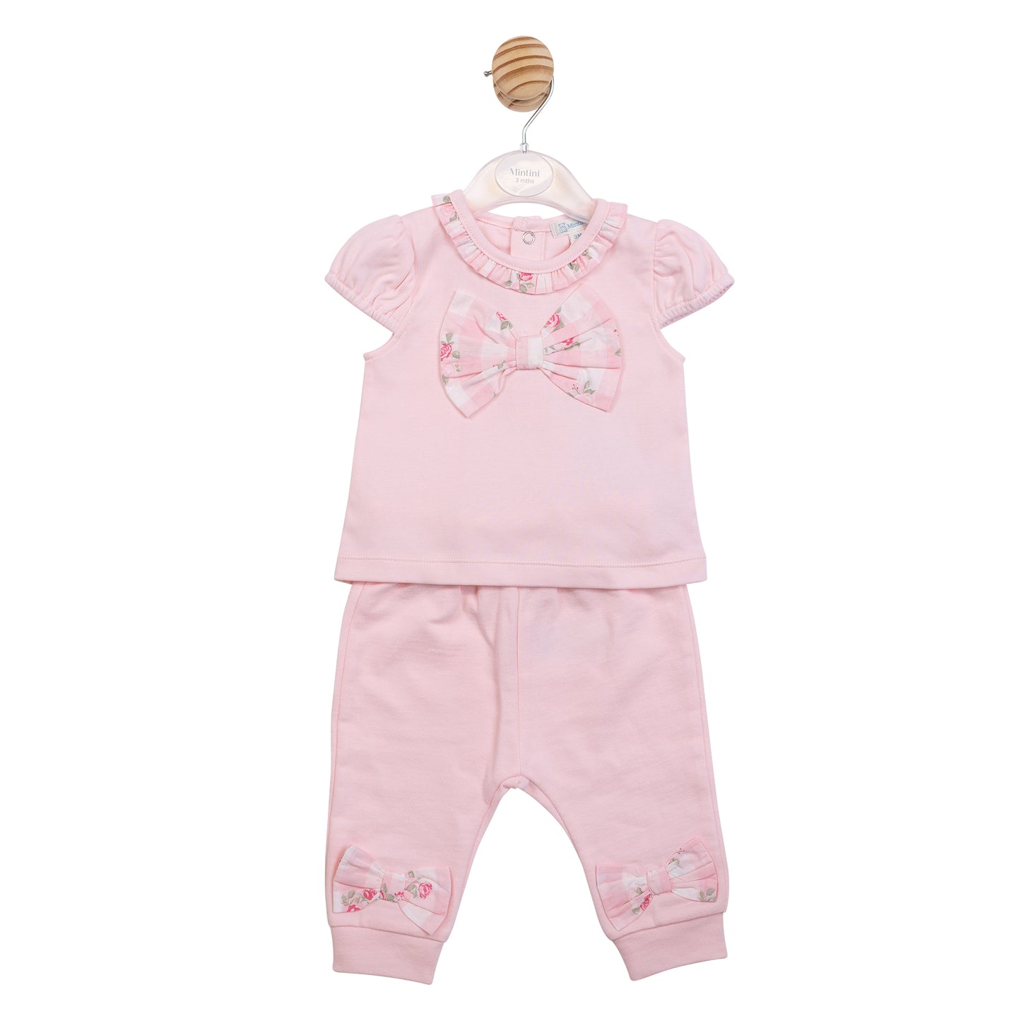 MB7163 - Top & Jogpant - Pink Gingham-In Stock
