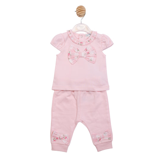 MB7163A - Top & Jogpant - Pink Gingham-In Stock