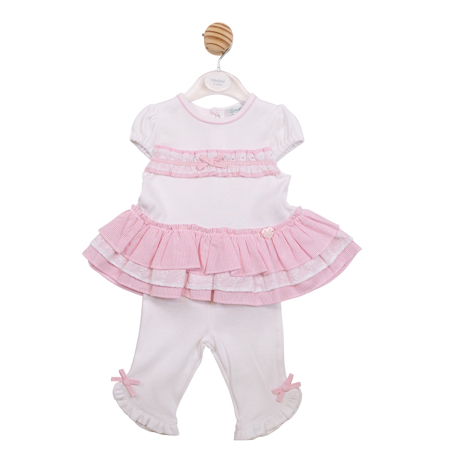 MB7176 - Tunic & Legging - White / Pink Broderie-Pre Order