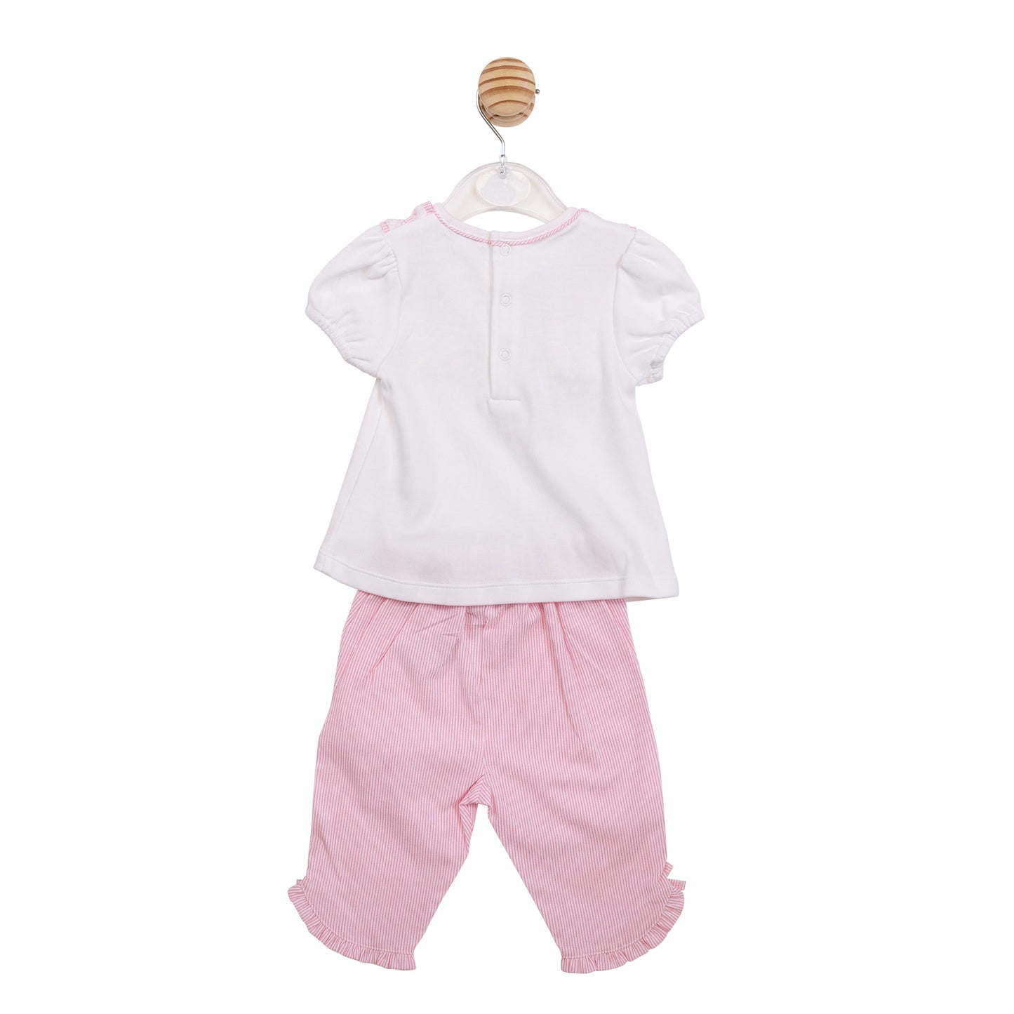 MB7177 - Top & Trouser - White/ Pink Broderie-In Stock