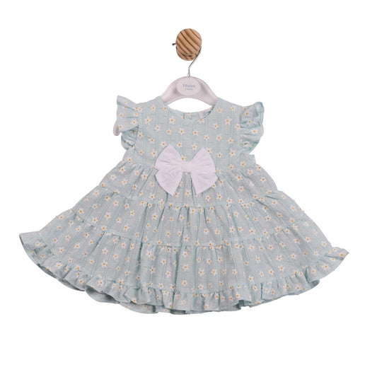 MB7252B - Dress - Aqua Flower Jacquard