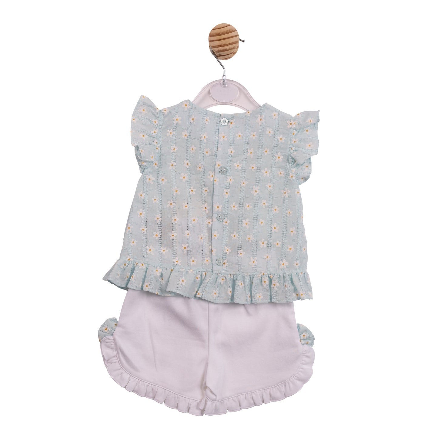 MB7253B - Tunic & Shorts - Aqua/White Flower Jacquard-In Stock
