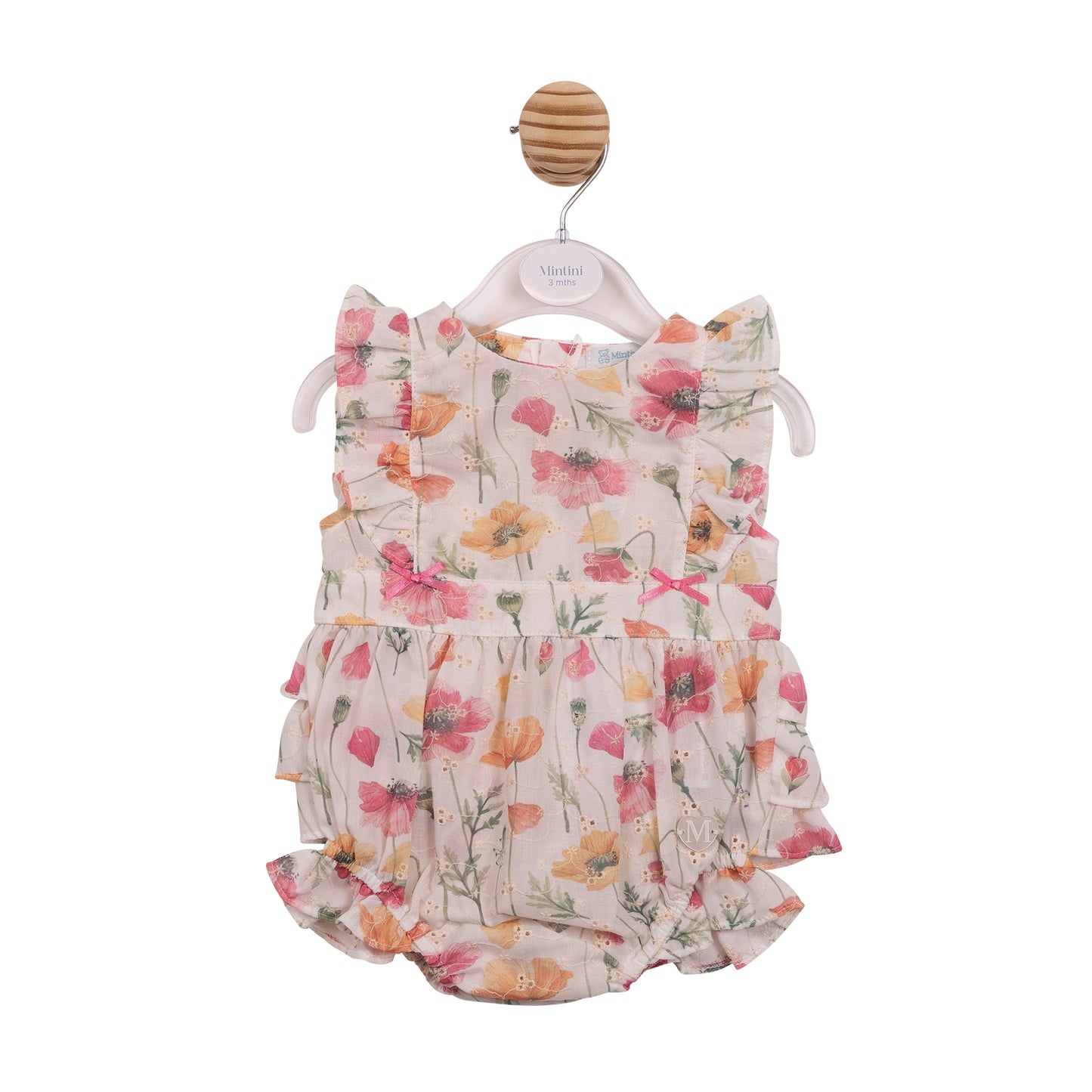 MB7255 - Romper - White/Floral Broderie-In Stock