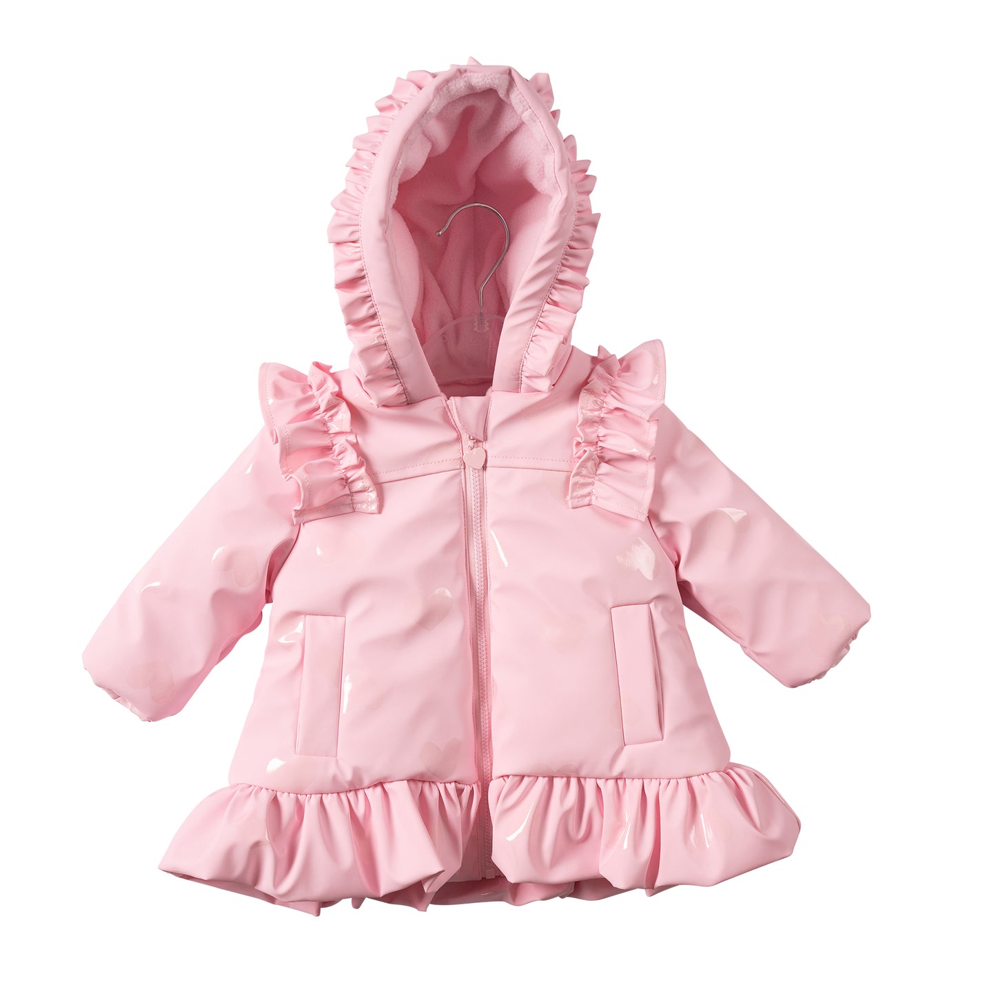 MB7284A - Coat - Pink - Shiny Heart - Pre Order