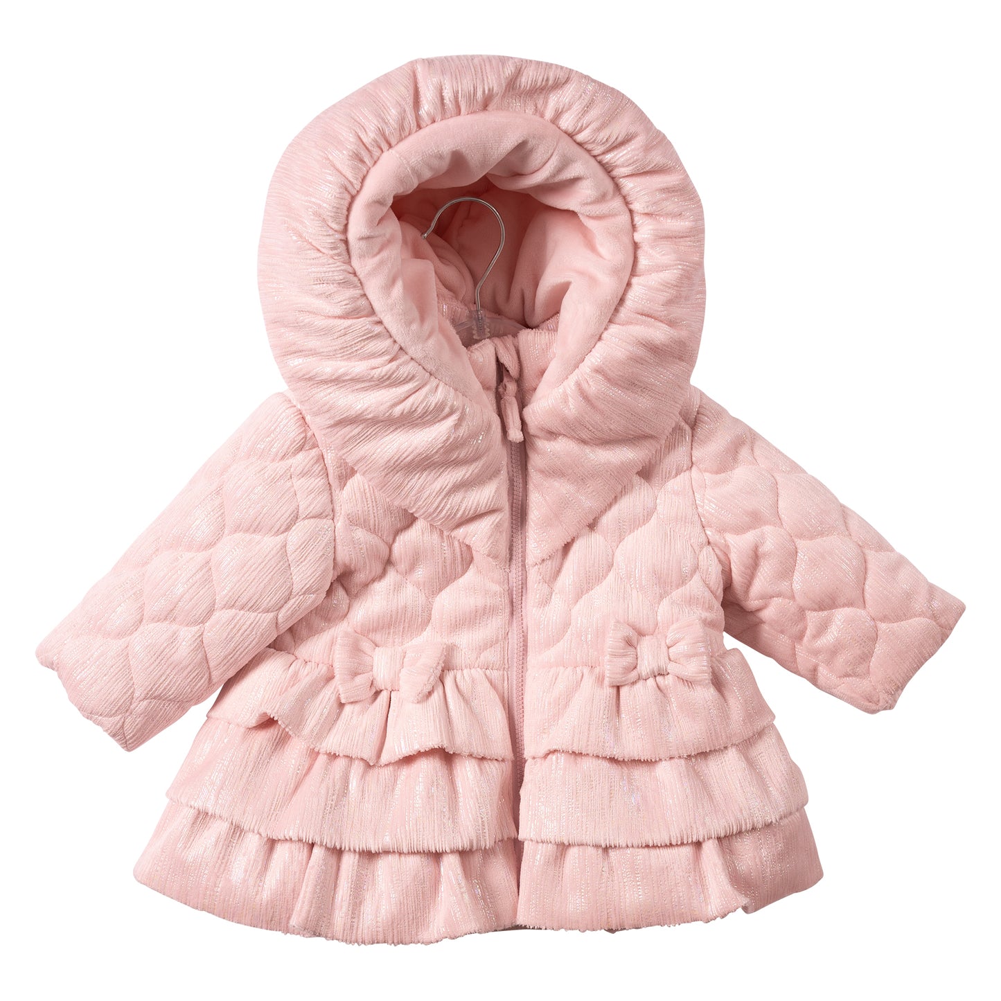 MB7285A - Coat - Pink - Irredescent Frill - Pre Order