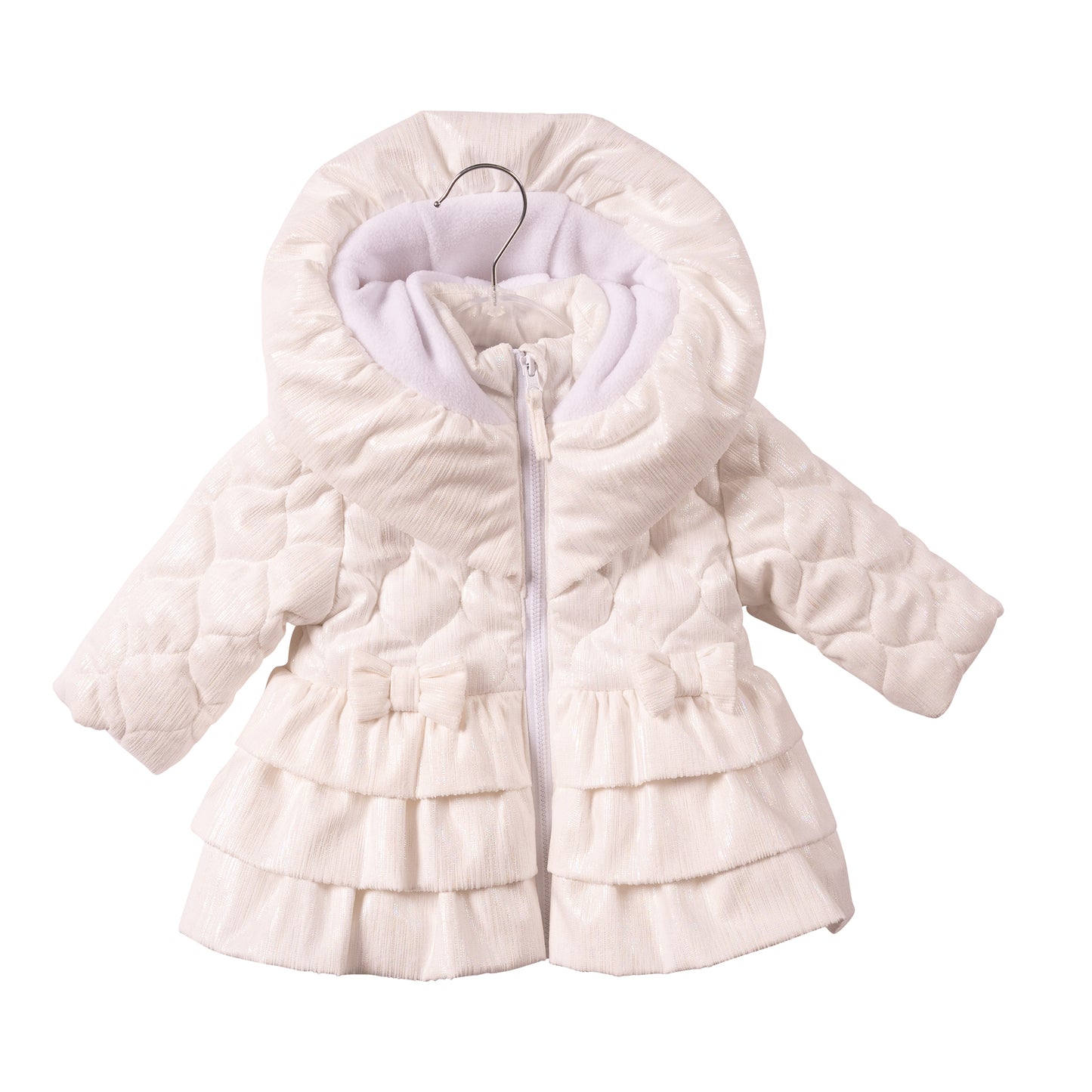 MB7286 - Coat - White - Irredescent Frill - Pre Order