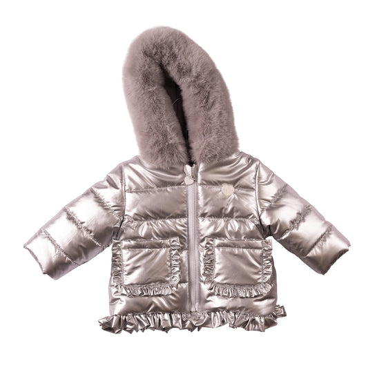 MB7288B - Coat - Silver - Quilted - Pre Order
